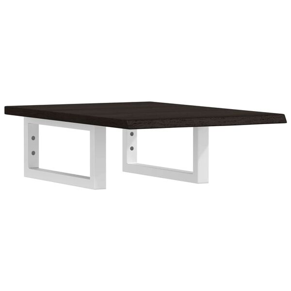 vidaXL Basin Shelf Wall Mounted Steel and Solid Wood Oak