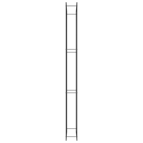 vidaXL Firewood Rack Matt Black 43.3"x11"x122.8" Steel