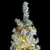 vidaXL Slim Christmas Tree 300 LEDs & Ball Set & Flocked Snow 106.3"