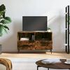vidaXL TV Cabinet Smoked Oak 31.5x14.2x19.7" Engineered Wood