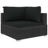 vidaXL Garden Lounge Set Black PE Rattan Large Modular Garden Seating