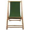 vidaXL Beach Chair Green Bamboo and canvas Perfect for adults Foldable