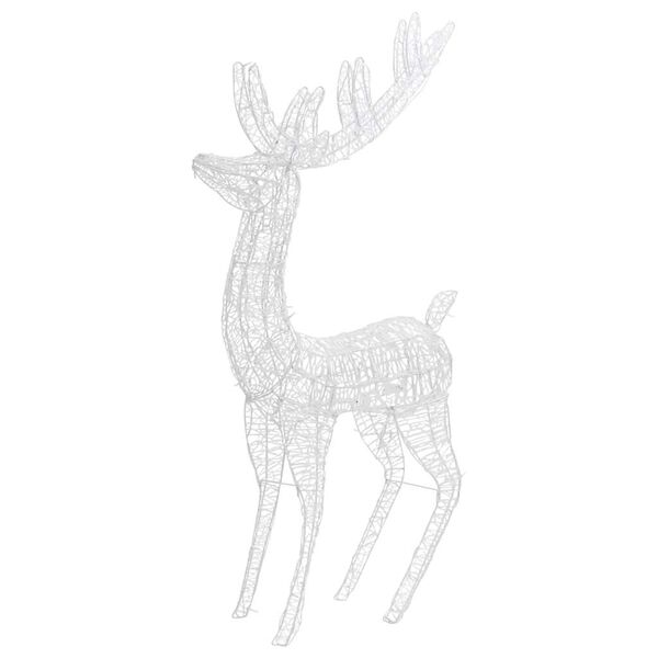 vidaXL Christmas Reindeer Set of 2 Cool White Acrylic XXL