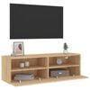 vidaXL TV Wall Cabinet Sonoma Oak Engineered Wood Medium TV Wall Cabinet