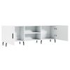 vidaXL TV Cabinet White Engineered wood and iron Medium TV Cabinet
