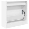 vidaXL Shoe Cabinet White 23.6"x8.3"x22.4" Engineered Wood