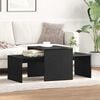 vidaXL Nesting Tables Black Oak 39.37 x 18.90 x 15.75 in