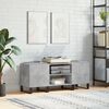 vidaXL Record Cabinet Concrete Grey Engineered wood and iron Medium