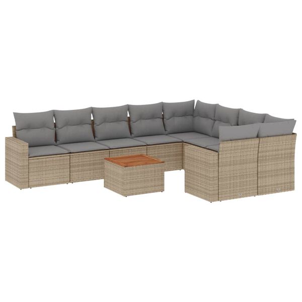 vidaXL Garden Sofa Set Beige