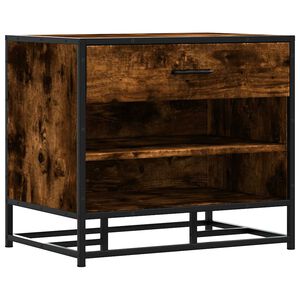 vidaXL Shoe Bench Smoked Oak Engineered wood 23.6 x 15.7 x 21.1 in