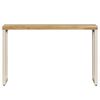 vidaXL Console Table Natural wood grain and white Solid mango wood and steel