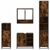 vidaXL Bathroom Furniture Set Smoked Oak Engineered wood, metal Large