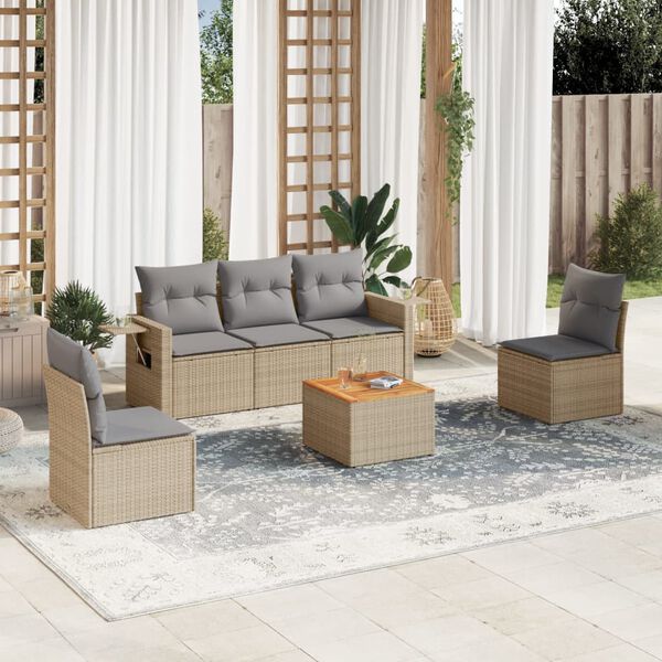 vidaXL Garden Sofa Set Mix Beige