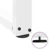 vidaXL Dining Table Leg White Powder-coated steel Medium Levelers