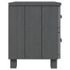 vidaXL Bedside Cabinet Set of 2 Dark Grey Solid Pinewood, MDF