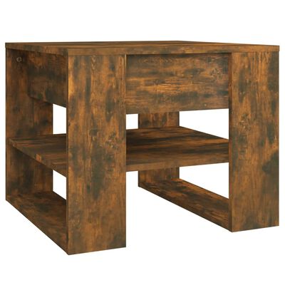 vidaXL Coffee Table Smoked Oak 21.9"x21.7"x17.7" Engineered Wood