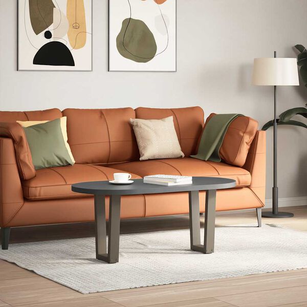 vidaXL Dining Table Leg Natural steel Powder-coated steel 15.0 in