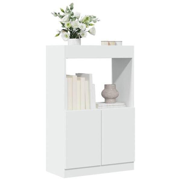 vidaXL Highboard White Engineered Wood Highboard Rectangular Modern