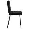 vidaXL Dining Chair Set of 6 Black Velvet (100% polyester), plywood, metal