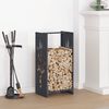 vidaXL Firewood Rack Anthracite 15.7x11.8x31.5" Cold-rolled steel