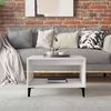 vidaXL Coffee Table High gloss white Engineered wood, metal Medium