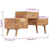 vidaXL TV Stand Honey Solid acacia wood Medium TV Stand Rectangular