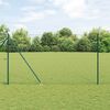 vidaXL Fence Post Green 32.81 x 4.92 ft (1.42 in mesh) Steel and PVC