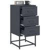vidaXL Bedside Cabinet Anthracite Steel 14.2 x 15.4 x 30.7 in