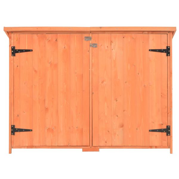 vidaXL Garden Storage Shed Orange Brown Wood, Plywood
