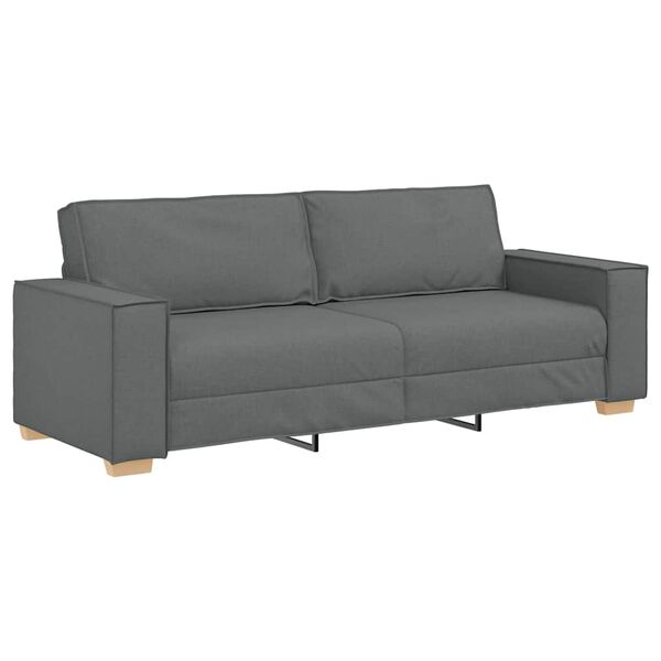 vidaXL 3-Seater Sofa Dark Grey 70.9 " Fabric