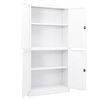vidaXL Office Cabinet White Steel Large Locks Office Cabinet