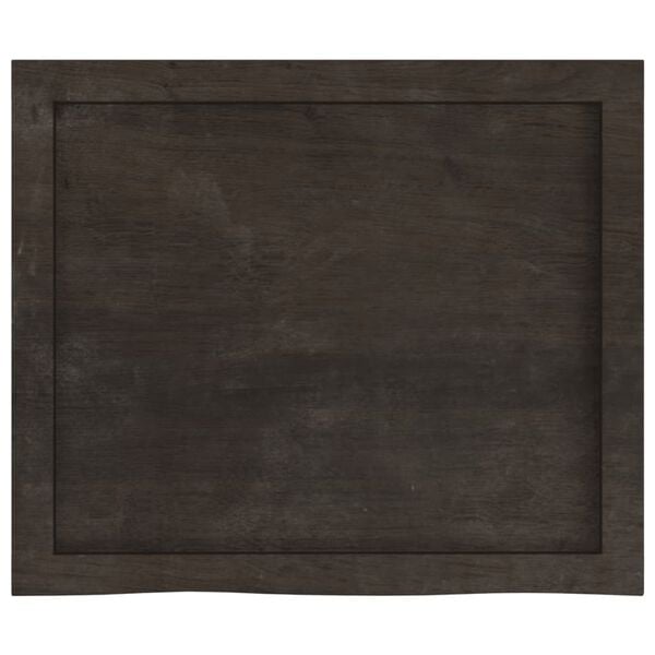 vidaXL Bathroom Countertop Dark Brown 23.6 x 19.7 x (0.8-1.6) " Treated Solid Wood