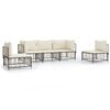 vidaXL Garden Lounge Set Anthracite, Beige