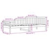 vidaXL Day Bed Black Solid pine wood Twin Day Bed Rectangular Modern