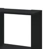 vidaXL Corner Bookcase 3-Tier Black 19.7x19.7x40.2" Engineered Wood