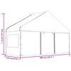 vidaXL Gazebo with Roof White 29.3'x19.3'x12.3' Polyethylene