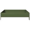 vidaXL Garden Raised Bed Olive green Steel 39.4x39.4x10.2 in Strong