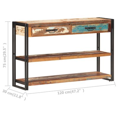 vidaXL Sideboard 47.2"x11.8"x29.5" Solid Reclaimed Wood