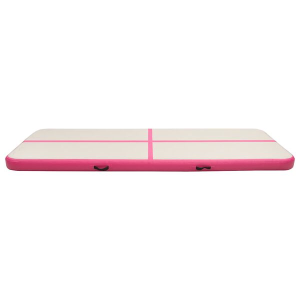vidaXL Inflatable Gymnastics Mat with Pump 118.1x39.4x7.9" PVC Pink