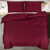 vidaXL Duvet Cover Set Bordeaux 100% Cotton 53 x 79 in Light Weight