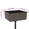 vidaXL Handmade Kitchen Sink Black Stainless Steel