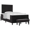 vidaXL Box Spring Bed with Mattress Black 47.2" x 78.7" Velvet