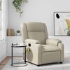 vidaXL Massage Recliner Chair Cream Faux leather, wood, metal, foam