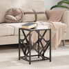 vidaXL Coffee Table Black Engineered wood, steel and glass Small Modern