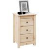 vidaXL Bedside Cabinet Set of 2 Natural Wood Solid pine wood (untreated)