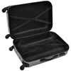 vidaXL Three Piece Hardcase Trolley Set Silver 17.9"/21.7"/26"