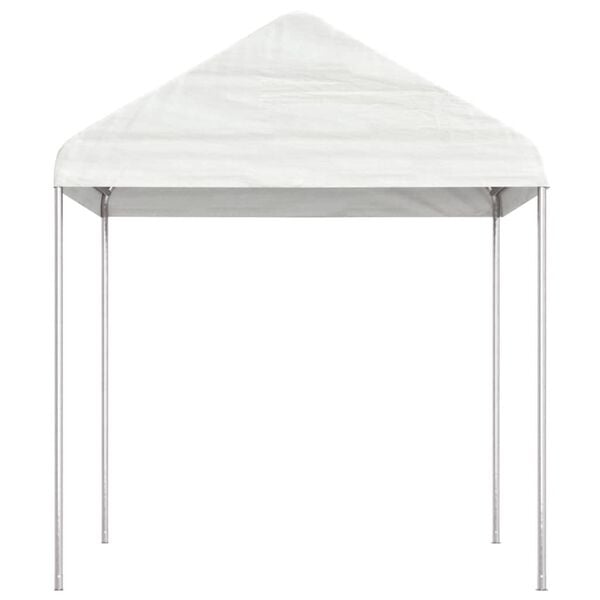 vidaXL Gazebo With Roof White Polyethylene, Galvanized Steel Large