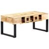 vidaXL Coffee Table Brown Solid mango wood, steel 39.4 in Coffee Table