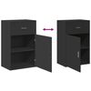 vidaXL Storage Cabinet Black Engineered wood 22.2 x 15.4 x 35.4 in