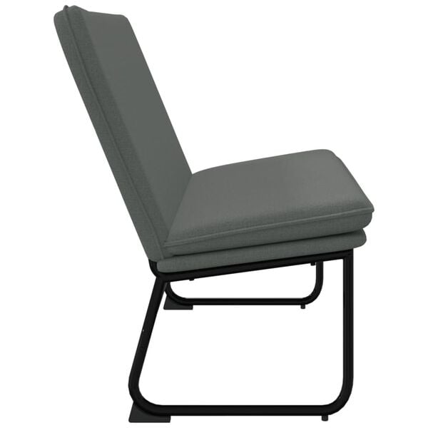 vidaXL Bench Dark grey Polyester, Metal, Plywood, Foam
